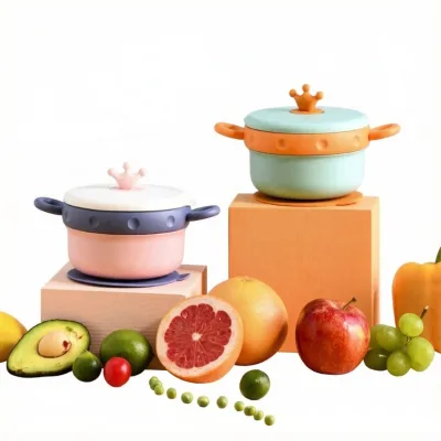 High Quality 316 Stainless Steel Baby Feeding Bowl BPA-Free Kids Eating Utensils Removable Anti Drop Food Grade Baby Food Bowl