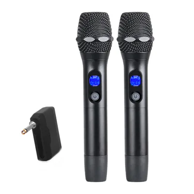 New VHF Wireless Microphone Dual - Channel Dynamic Microphone for Conference, Outdoor Stage Applications