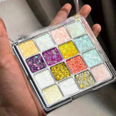Most Popular Luminous Satin Metallic Eyeshadow Palette 16 Shades Sparkling Shimmer Glitter Powder Palette