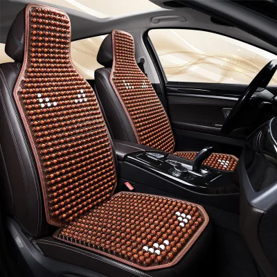 Heat Insulation Comfortable Massage Anti Sweat Driving Cooling Wooden Beads Car Seat Cushion
