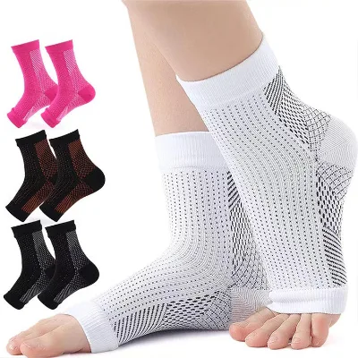 Lightweight Sport Compression Sleeve Sock Men and Women's Injury Recovery Support Breathable Foot Ankle Compression