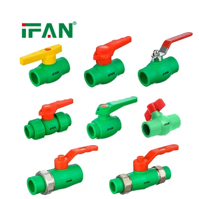 IFAN Good Price Red & Green Handle 20-110MM Plastic PPR Thread All Types PPR Double Union Ball Valve
