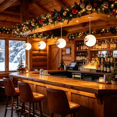 Bar Chandeliers Holiday Christmas Chandelier Custom Designs Logos Hanging Xmas Ball Ornaments for Hotel Restaurant Commercial