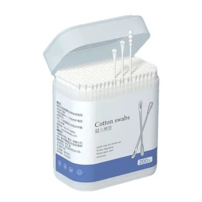 Wholesale Makeup Suppliers Ear Cleaning Clean Swab  200Pcs Baby Safety Swabs Cotton Ear Cleaners and Nose Clean Sticks