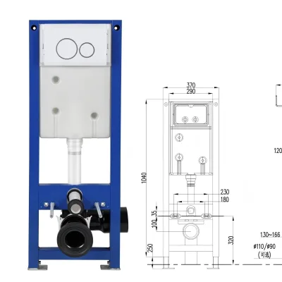 Modern Luxury Slim Frame Concealed Toilet Tank with Dual-Flush Eco-friendly HDPE Material for Bathroom & Outdoor Use