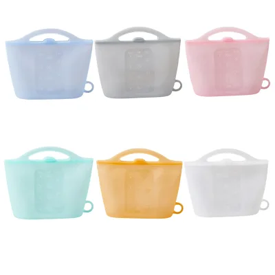 Silicone Multipurpose Storage Bag for Travel Microwave Steam Sterilization for Baby Bottles Suckers Nipples Other Items