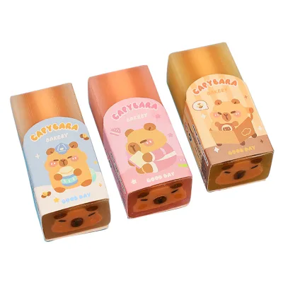 Cartoon cute eraser, Creative cartoon sandwich erasers for students, low-dust pencil erasers, clean writing tools