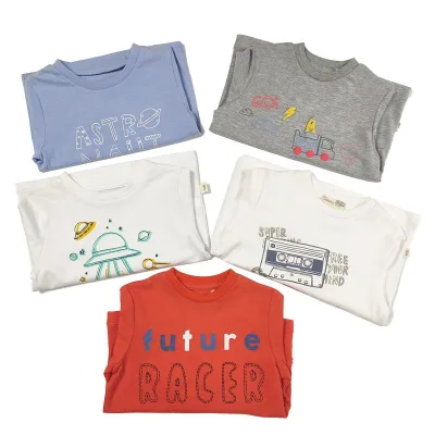 Anti-shrink Soft Casual Polyester/cotton Infant Unisex Long Sleeve Autumn Tops Baby T-shirts
