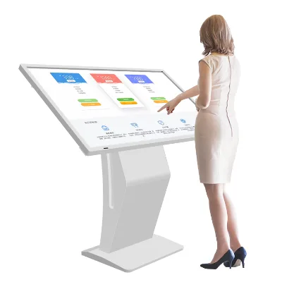 Information Interactive Touch Screen Kiosk With Camera Vertical Self Service Checking Kiosk for Google Map