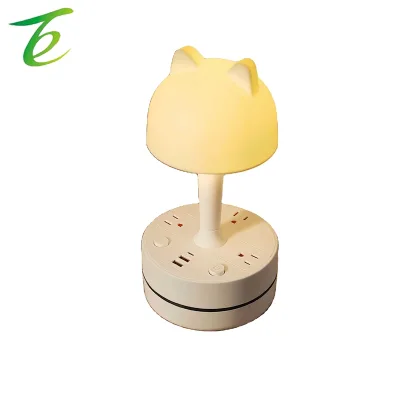 Cross-border socket table lamp, home bedroom bedside lamp, night light, soft light, dimming, eye-protecting sleep night light