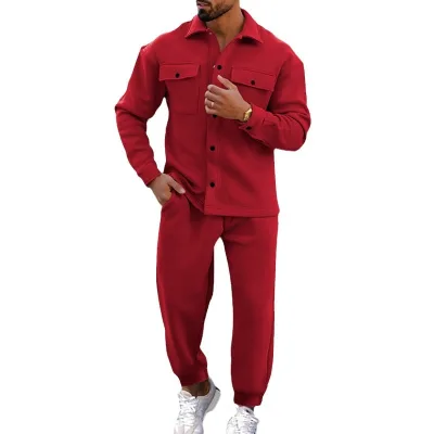 Spring Autumn Fashion Leisure Sports Jogging Suit 2 Sets Mens Jacket and Jogger Pants Customized Logo Sportswear