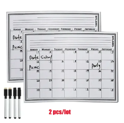 New Style High Quality Flexible Rubber Magnetic Whiteboard for Family, Magnetic Month Plan for Kids