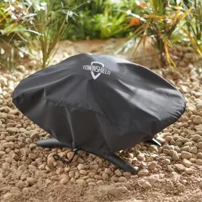 Breathable Water-Resistant Fabric with UV Protection and Drawstring Closure Premium BBQ Cover for Weber Q 100/1000