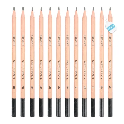 SINOART Stock 4H to 8B Wooden Pencils for Drawing Sketching and Artist Drawing Pencil Set