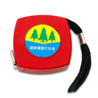 2m Retractable Smooth Steel PVC Measuring Tape Stainless Blade for Tree Outside Diameter Measures in Imperial and MM Systems