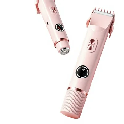 Cross-border New Dual-head USB Hair Trimmer with Digital Display Waterproof High-efficiency Whole Body Shaver and Hair Removal