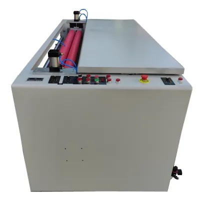 New Semi-Automatic Roll Roll Coater Machine Water Based Liquid Large Size Poster/Paper Thermal Curing Coating Machine for