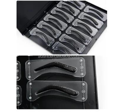 Biomaser Reusable Eyebrow Shaping Template Helper Eyebrow Stencils Kit Grooming Card Eyebrow Defining Makeup Tools