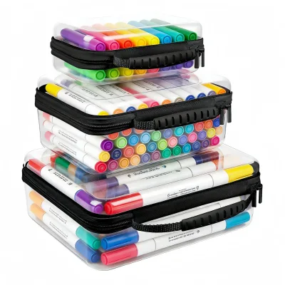Home Storage Portable Cosmetic Toy Mark Pen Stationery Large Capacity Transparent Storage Box