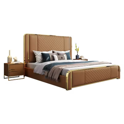 French Luxury Bed Frame Wooden Bedroom Furniture Bed Size 2 Bed