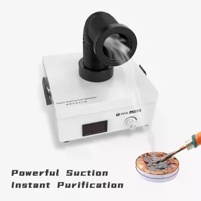 2UUL 3-Layer Filter Fume Extractor Smoking Removal Device for Phone Repair & Welding Absorbs Soldering Iron Tips