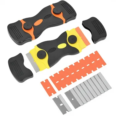 Time Saving for Wallpaper Removal Sticker Peeling and Floor Scraping with 22 in 1 Double Head Scraper Tool Set