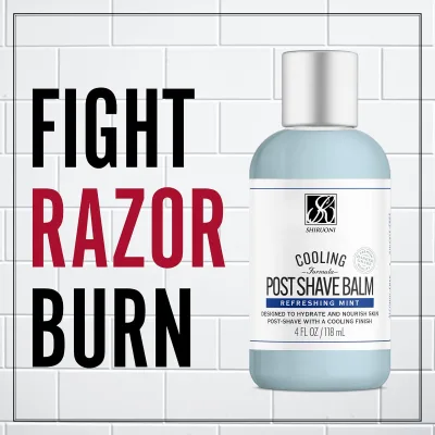 OEM ODM Cooling Post Shave Balm with Refreshing Mint Whitening Soothes Razor Burn Hydrates & Nourishes Skin Anti-Irritation