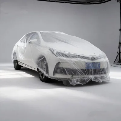 Disposable Customizable PE Stretch Film Soft Blow Molding Strip Car Covers for Various Types of Vehicles