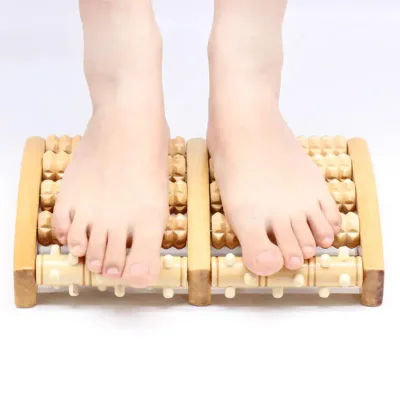 Custom Wood Craft Foot Massager Roller Plantar Fasciitis Wooden Massage Tool Trigger Point Therapy Roller Board