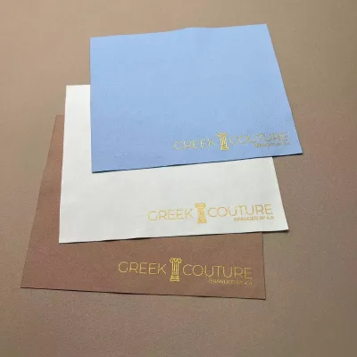 Straight Edge Custom Jewelry Polishing Cloth Jewelry Cleaning Cloth for Sterling Silver Gold Platinum Small Polish Cloth