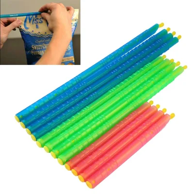 Food Sealed Organizer Storage Bag Clip Reusable Seal Lock Sticks Food Seal Stick 12Pcs Plastic Home Kitchen Gadgets