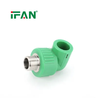 IFAN High Quality PPR Green Pipe Fittings Stainless Steel Sert Thread Factory Price OEM/ODM PPR Pipe Fittings