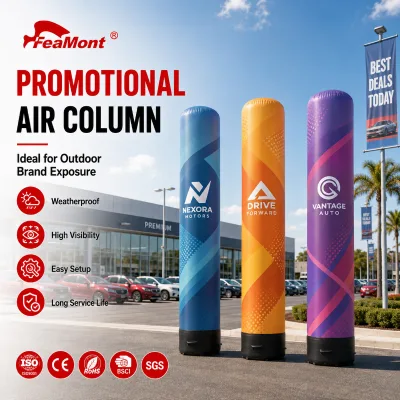 FEAMONT Inflatable Signage Pillar with Fade Resistant Printing for Outdoor Park and Plaza Advertising Displays