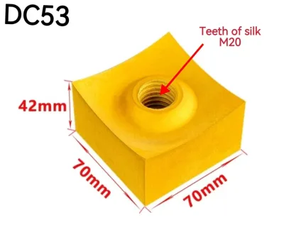 High Hardness DC53 Shredder Knife 70x70x42mm M20 for Wood, Rubber & Metal Shredding