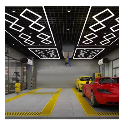 Automotive Workshop Geometry Design Diy High Brightness Polygon Garage Work Lights Polygon LED Lights
