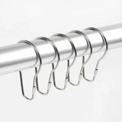 Metal Bead Free Shower Curtain Hook, Simple and Smooth, Easy to Pull Curtain Accessories, Anti Drop Gourd Buckle Ring