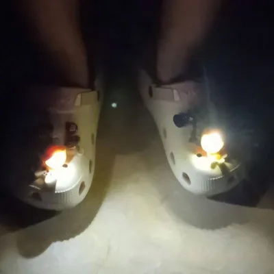 Outdoor Lighting Accessories Hiking Camping Warning Clog Light Led Shoe Light Hole Plastic HeadLight Shoes Charms Headlight