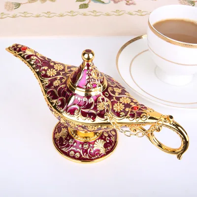 Creative Arabian-inspired Wishing Lamp Magic Lamp Craft Vintage European-style Alloy Pewter Decorative Ornament