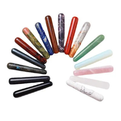 Wholesale Natural Crystal Stone Rose Quartz Crystal Massager Crystal Massage Wand