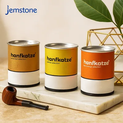 Custom logo Recyclable Cardboard Cigarette Ash Cylinder Packaging Box Food Grad Kraft Cardboard Paper Tube with Easy-peel Lid