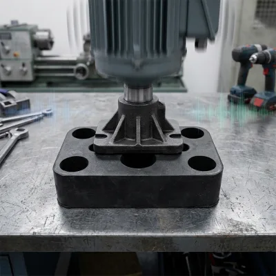 Custom Size Solid Rubber Block Black SBR/NR/EPDM Rubber Damping Block ISO9001 Certified 90 Shore Hardness -20~120C Temperature