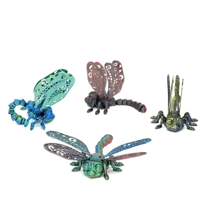 Creativity Gift 3D Printing Joint Movable Model Ornaments Gift Toy Insect Dragonfly for Kids