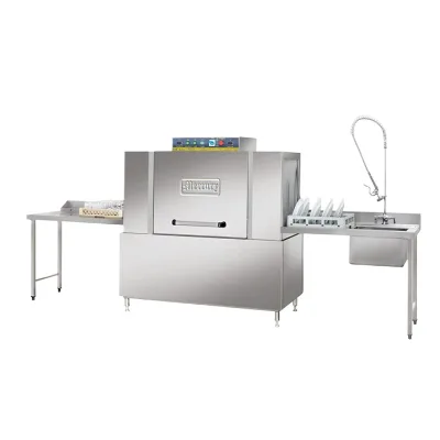 XY Best Commercial Conveyor Dishwasher with Pre-Cleaning and Exit Table