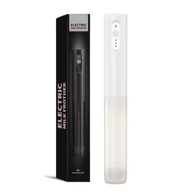Classic Long Handle Electric Automatic Stainless Steel Anti-Rust Milk Frother for Coffee Tea Milk Beverages
