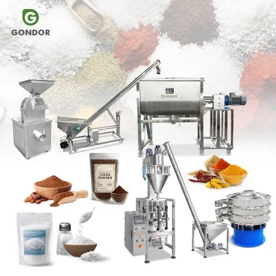 200 Kg White Granulated Grinder Ring Powdered Spice Grind Sugar Mill Machine Production Line Icing and Packing