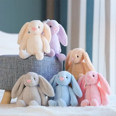 High Quality 30cm Easter Bunny Rabbit Plush Doll Toys Long Ear Bunny Stuffed Soft Animal Plush Bunny Toy