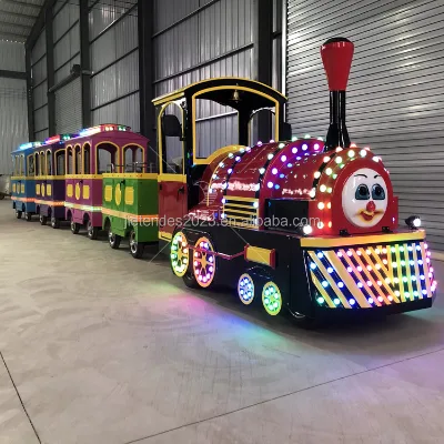 Electric Mini Steam Track Train Good Quality Vintage Electric Sightseeing Train 24 Seats for Sale