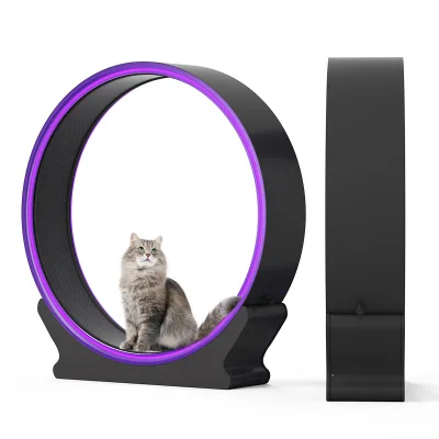 Factory Direct Sale Luxury Eco-Friendly ABS Material Cat Exercise Wheel Treadmill Smart Silent Running Spinning Toy Carton