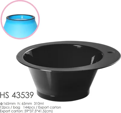 Best Selling Wholesale 310ml Custom Logo Black Plastic Hair Color Tint Bowl on Sale