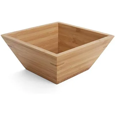 Hot Sale Bamboo Square Bowl Reusable Bamboo Dinner Bowl Set Square Bamboo Bowls Wood Dinnerware Set